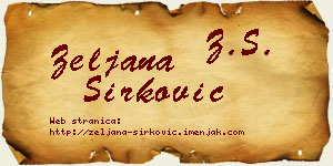 Željana Sirković vizit kartica